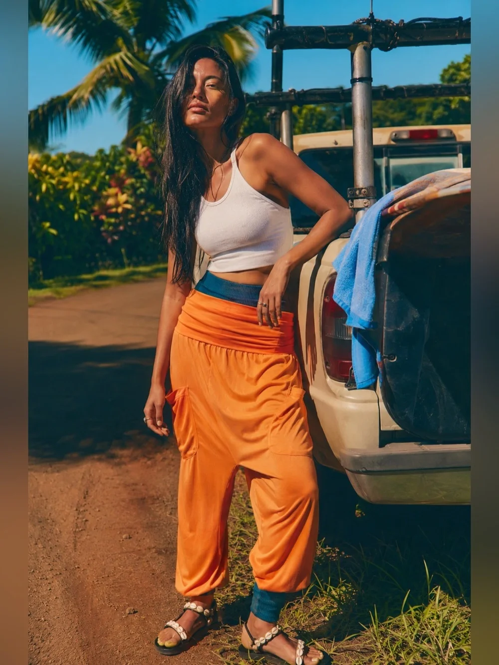 Free People FP Movement Victory Harem Pants Orange Joggers Small